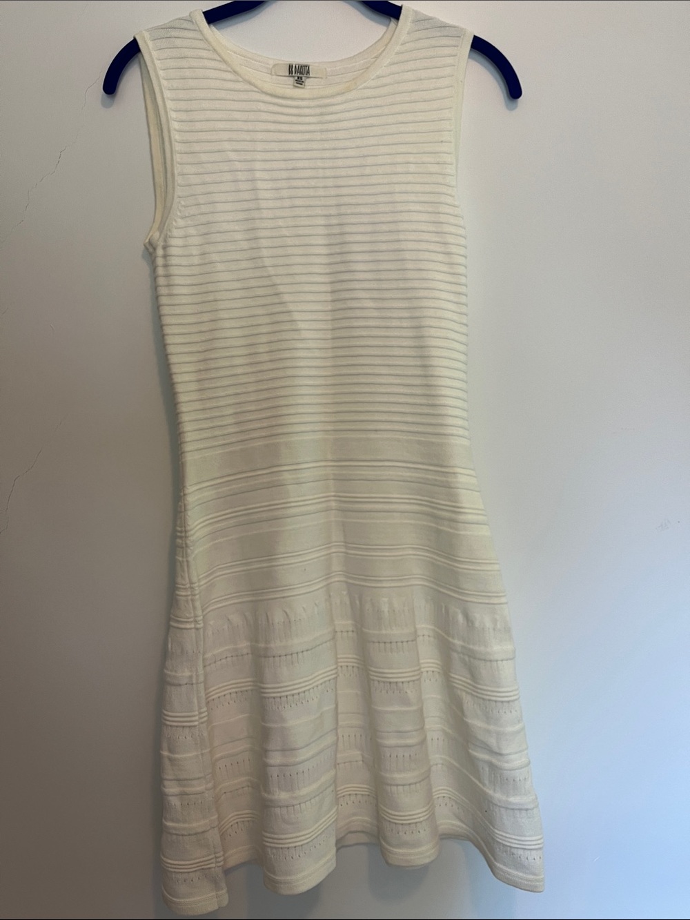 BB Dakota Cream Sleeveless Knit Fit-and-Flare Midi Dress